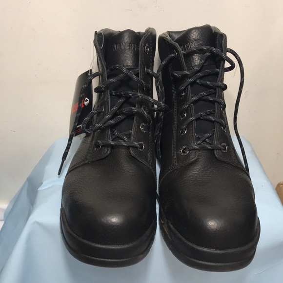 Wolverine Shoes New Wolverine Mens Black Marquette 6 Steel Toe Work
